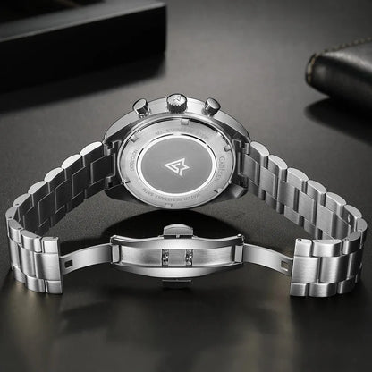 Men’s Stainless Steel Chronograph Watch With Sapphire