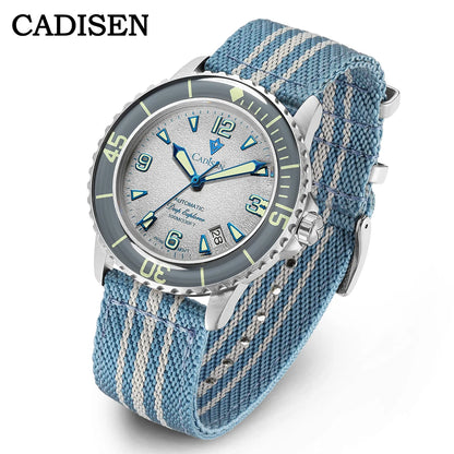 Automatic Diver Watch with Canvas Strap – 10Bar, Luminous