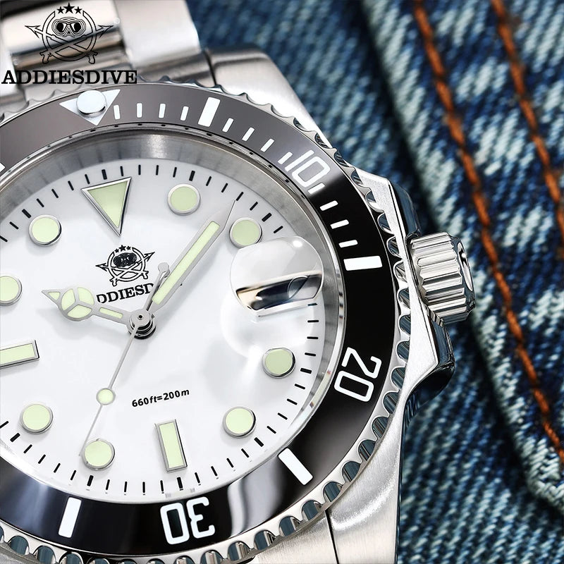 Men’s 316L Steel Diver Watch Quartz 200M Luminous
