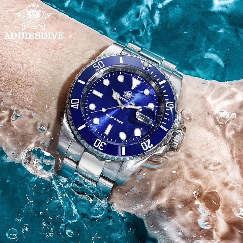 Men's 200 m Dive Watch Quartz 316L Steel Luminous