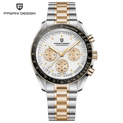 Men’s Luxury Chronograph Watch Quartz Moonphase Style