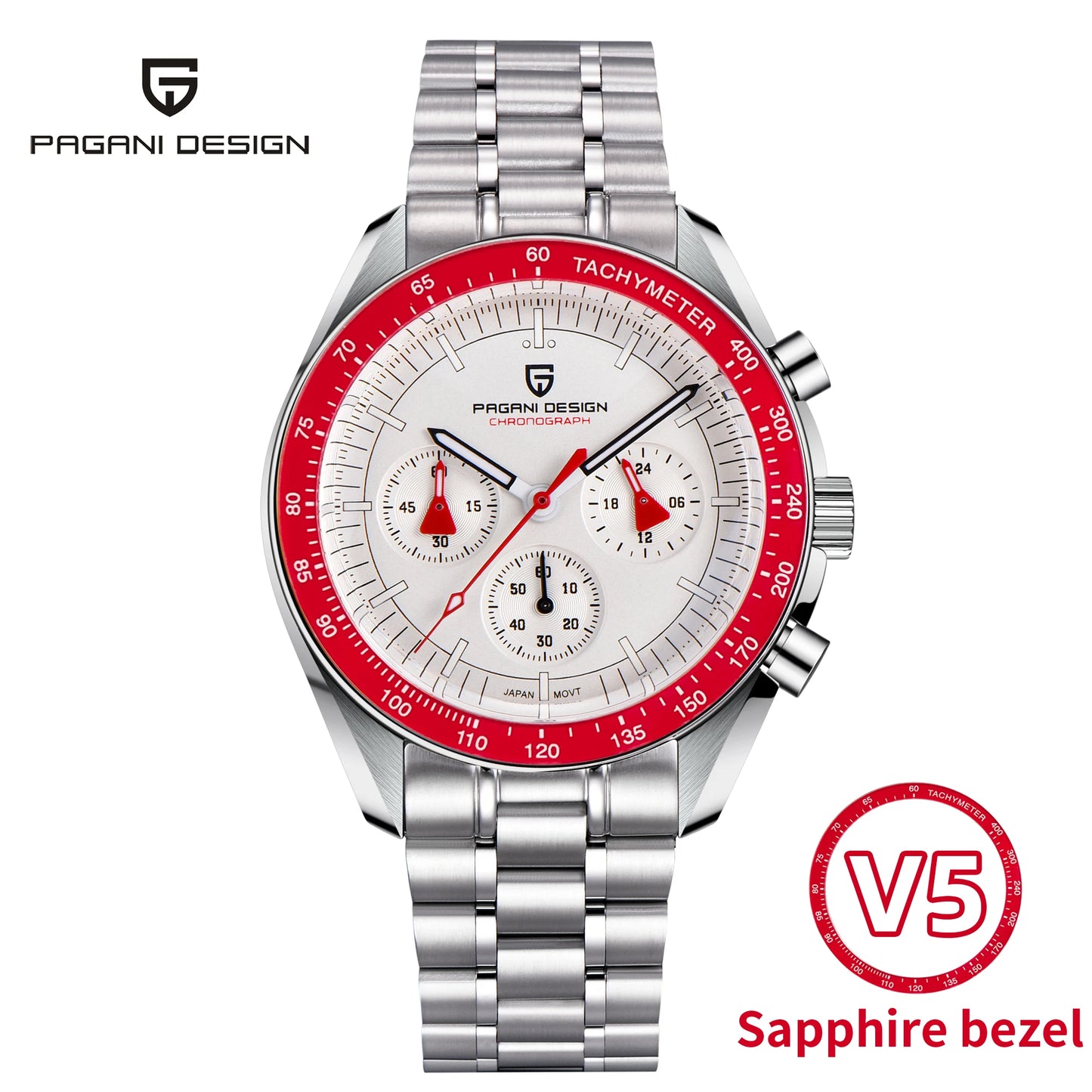 Moonwatch-Style Men’s Chronograph Quartz Watch