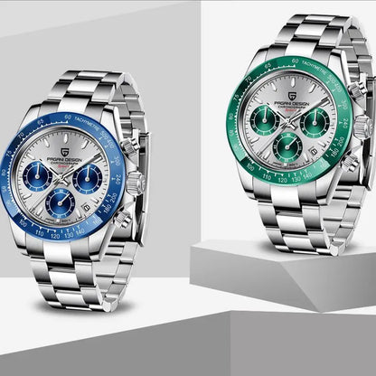 Men’s Stainless Steel Chronograph Watch With Sapphire