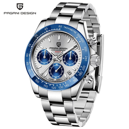 Men's Stainless Steel Quartz Dive Watch With Sapphire