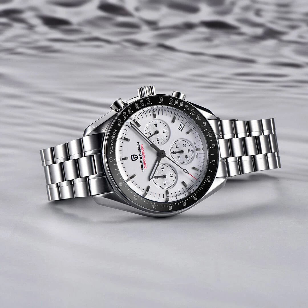 Men’s Chronograph Quartz Watch Sapphire 100M Waterproof