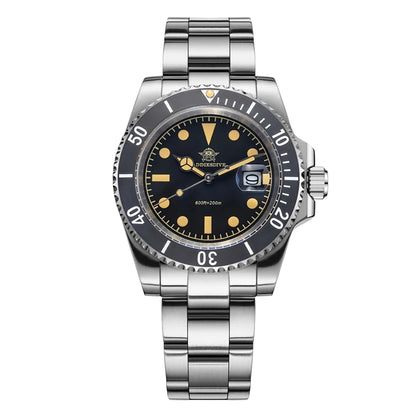 Men’s 200M Dive Quartz Watch Ceramic Bezel Stainless Steel
