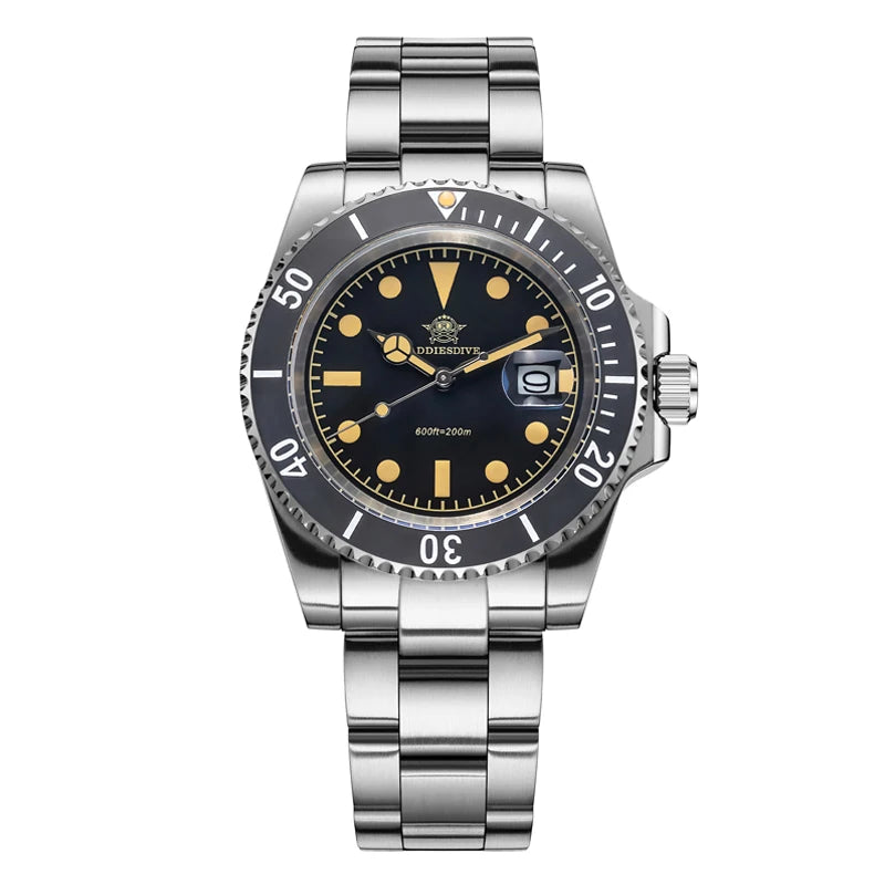 Men’s 200M Dive Quartz Watch Ceramic Bezel Stainless Steel