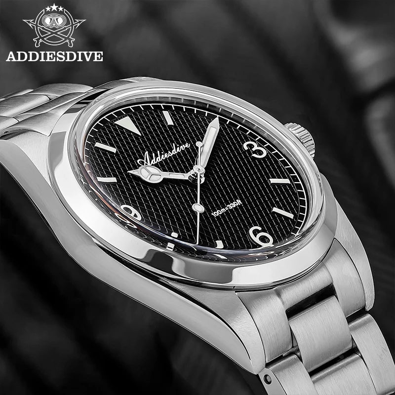 Men’s Luxury Quartz Watch Bubble Crystal 100m Luminous