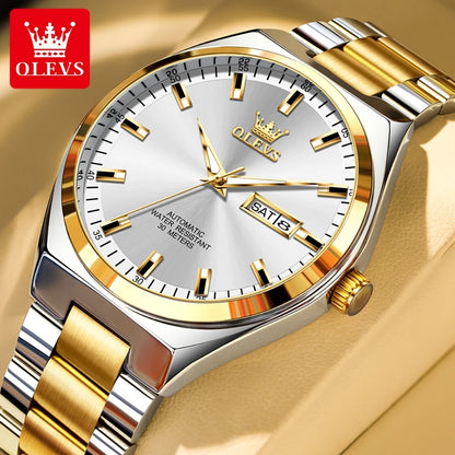 Men's Mechanical Business Watch With Luminous Date
