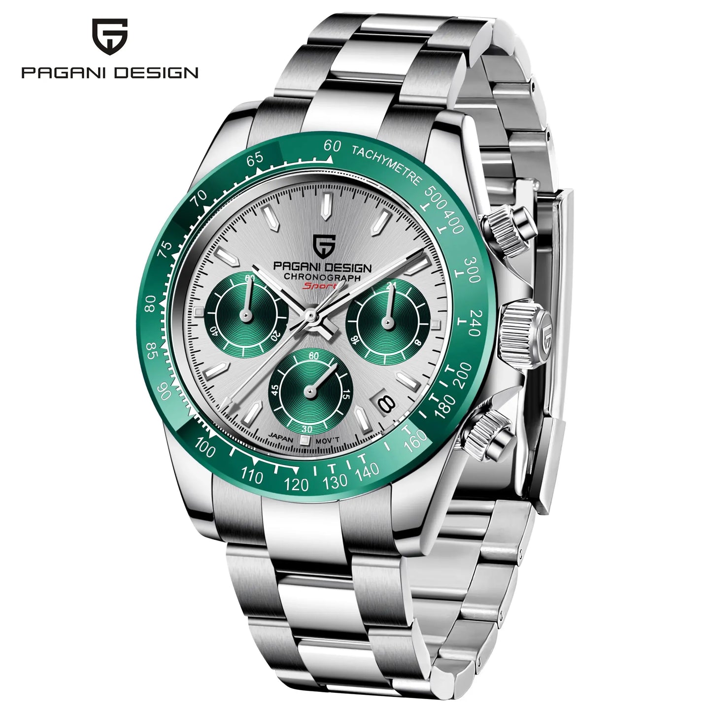 Men's Stainless Steel Quartz Dive Watch With Sapphire