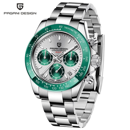 Men's Stainless Steel Quartz Dive Watch With Sapphire