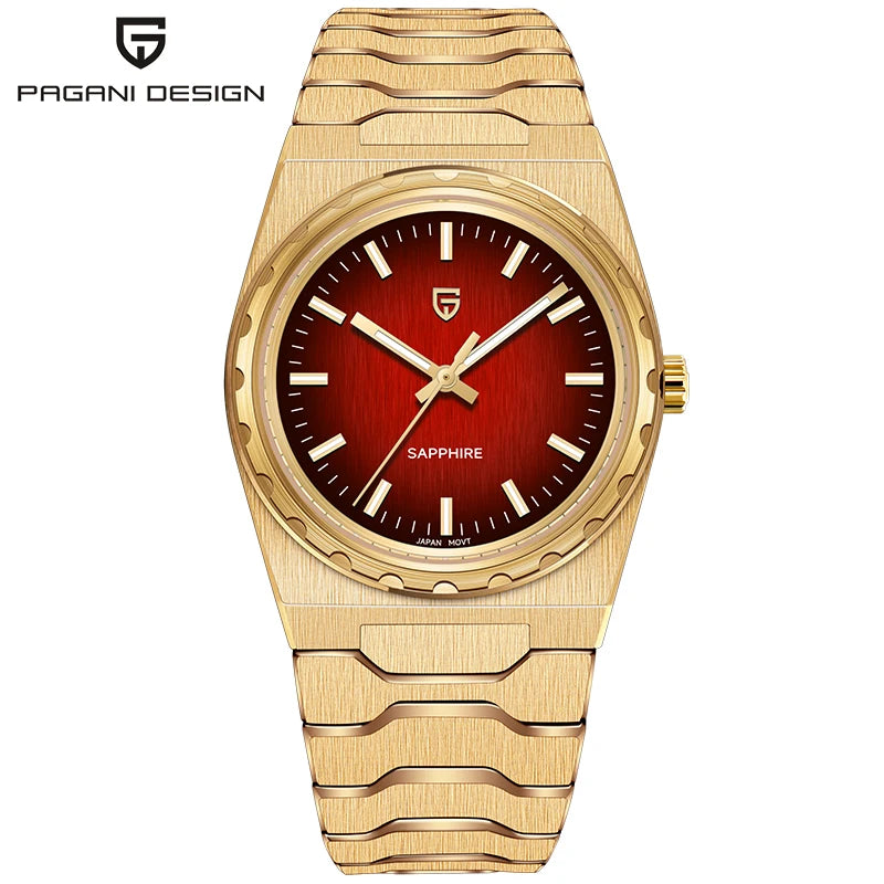 Men’s 37 mm Quartz Dress Watch Sapphire 10 Bar Slim
