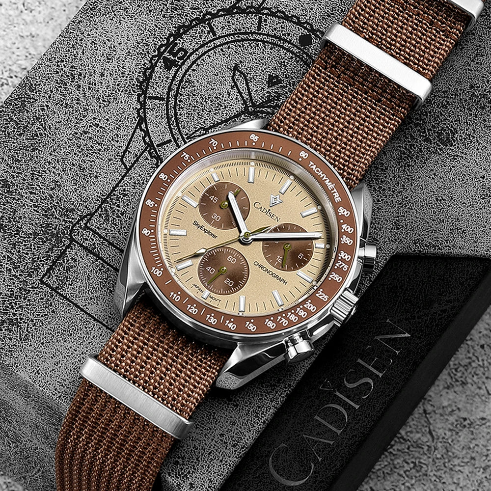 Men’s Chronograph Quartz Watch Sapphire AR Crystal