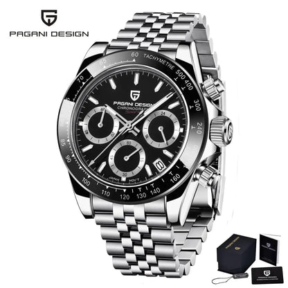 Men’s Stainless Steel Chronograph Watch With Sapphire