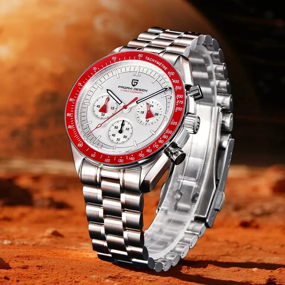 Men’s Chronograph Moon Watch Quartz With Sapphire Glass