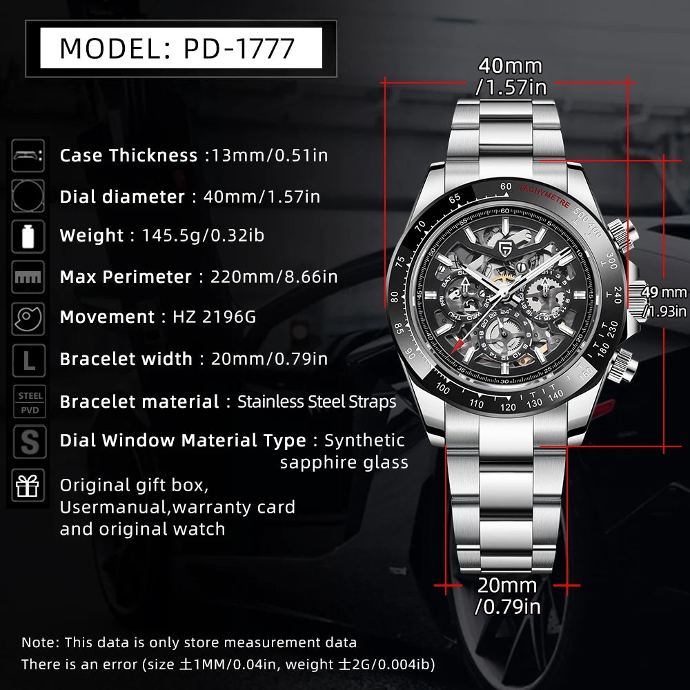 Men’s Automatic Dive Watch Stainless Steel 10 Bar
