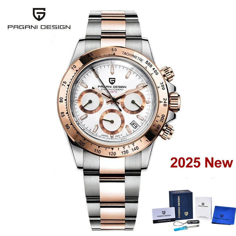 Men’s Chronograph Quartz Watch Sapphire Crystal 10 Bar