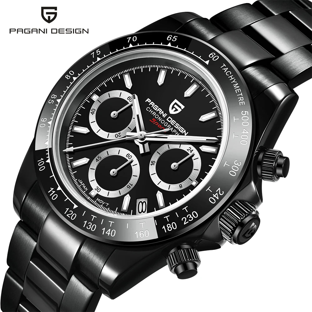 Men’s Quartz Chronograph Watch Sapphire Crystal 10 Bar