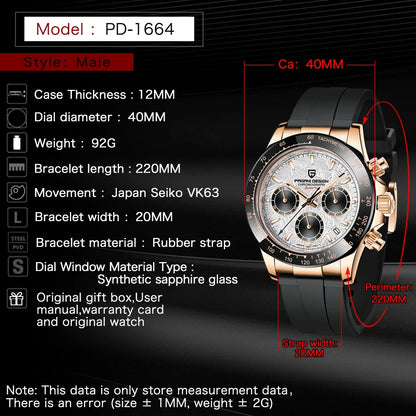 Men’s Meteorite Dial Chronograph Watch Sapphire Crystal