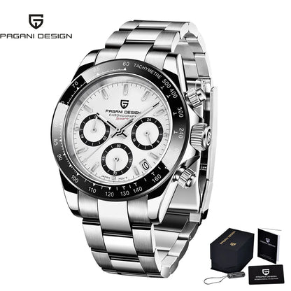Men’s Stainless Steel Chronograph Watch With Sapphire