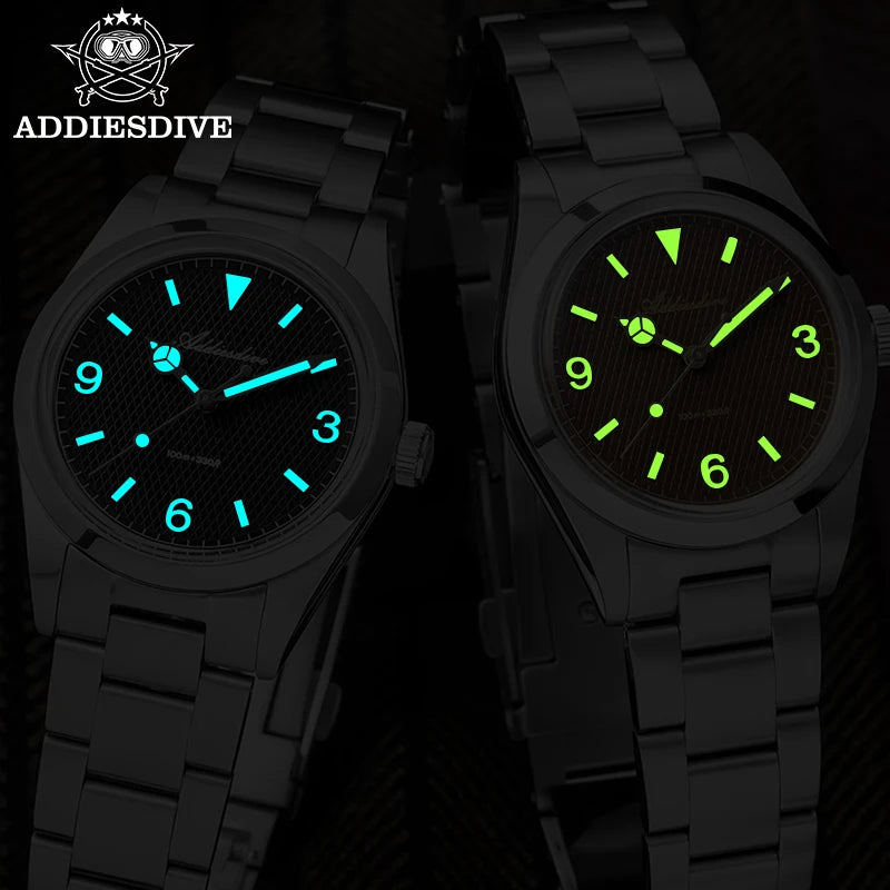 Men’s Luxury Quartz Watch Bubble Crystal 100m Luminous