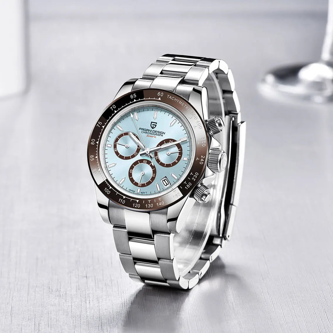 Men’s Chronograph Quartz Watch Sapphire Crystal 10 Bar