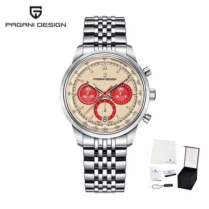Men’s Quartz Chronograph Watch Stainless Steel 10 Bar