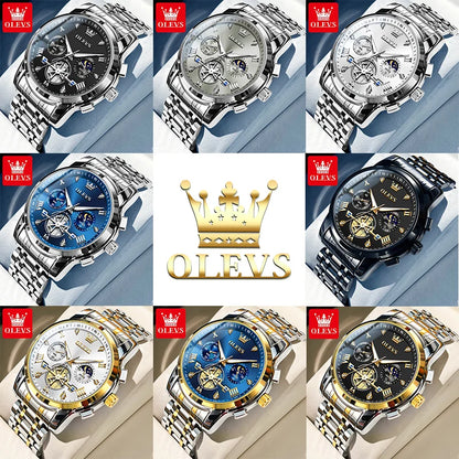 Men’s Chronograph Dress Watch With Moon Phase Display
