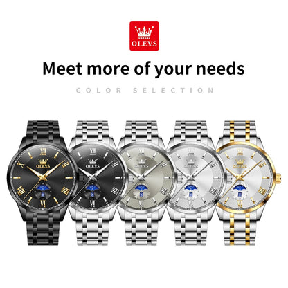 Men’s Stainless Steel Quartz Watch With Day-Date Dial