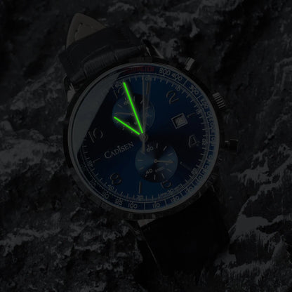 Men’s Chronograph Quartz Watch Sunburst Dial 5ATM