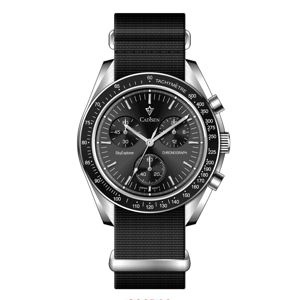 Men’s Chronograph Quartz Watch Sapphire AR Crystal