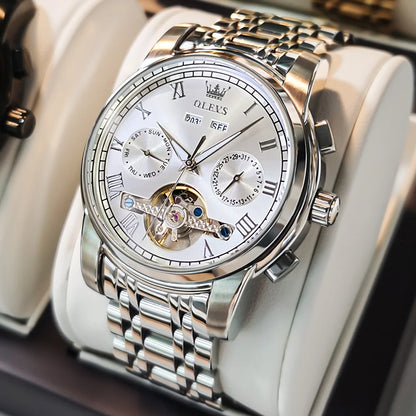 Men's Automatic Skeleton Watch Stainless Steel