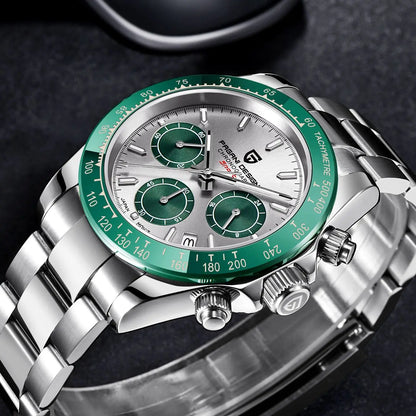 Men’s Stainless Steel Chronograph Watch With Sapphire