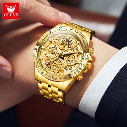 Men’s Luxury Quartz Watch With Chronograph And Date