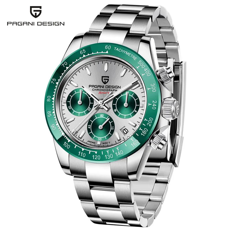 Men’s Chronograph Sport Watch Sapphire Crystal 100M
