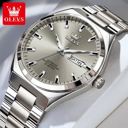 Men's Mechanical Business Watch With Luminous Date