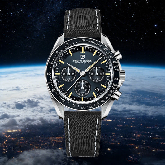Men’s Moonwatch Style Chronograph Quartz Watch Sapphire