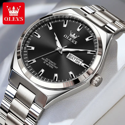 Men's Mechanical Business Watch With Luminous Date