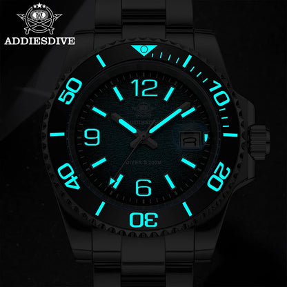 41mm Stainless Steel Dive Watch Quartz 200m Luminous