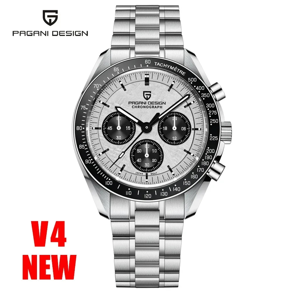 Men’s Chronograph Quartz Watch Sapphire 100M Waterproof