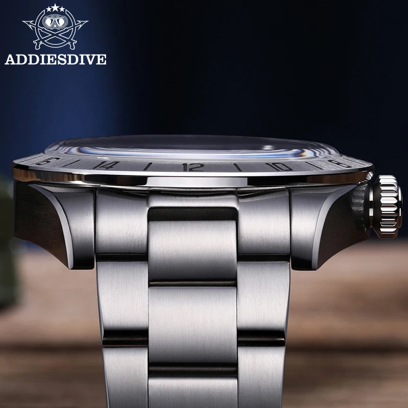 39mm GMT Dive Watch Quartz 200 m Luminous Steel