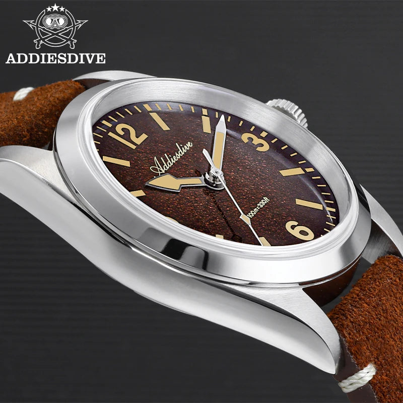 36mm Men’s Quartz Dive Watch Sapphire 100m Steel