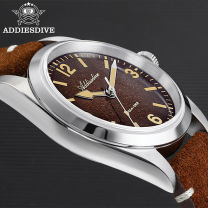 36mm Men’s Quartz Dive Watch Sapphire 100m Steel