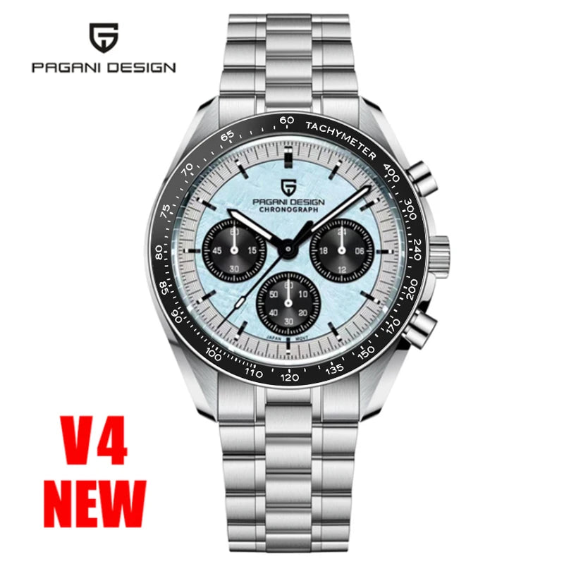 Men’s Luxury Chronograph Watch Quartz Moonphase Style