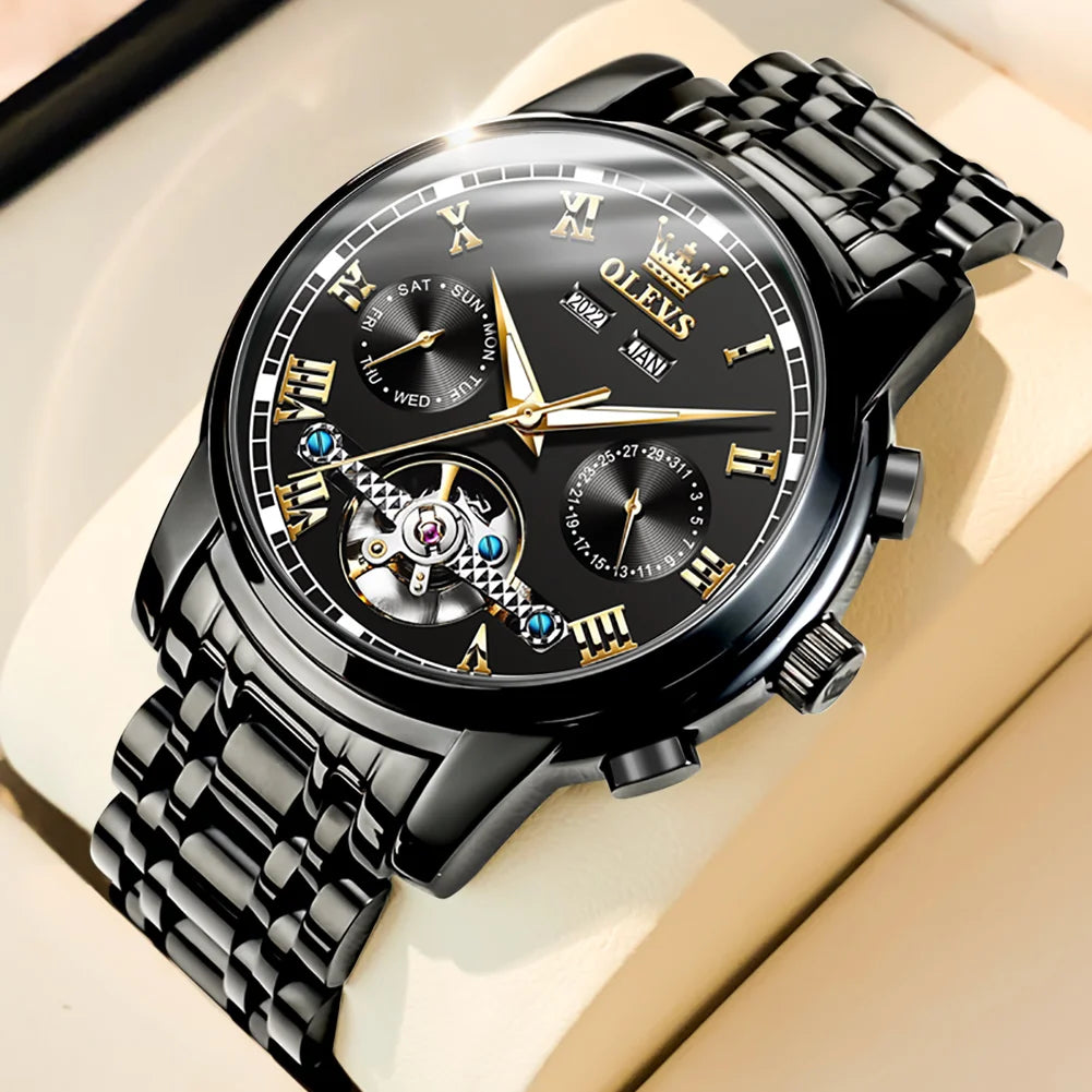 Men's Automatic Skeleton Watch Stainless Steel