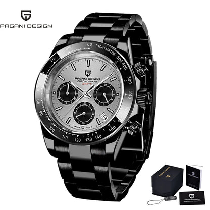 Men’s Stainless Steel Chronograph Watch With Sapphire