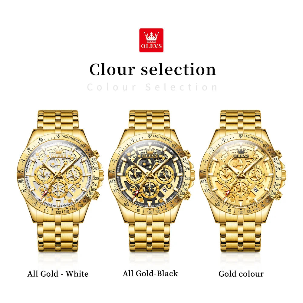 Men’s Luxury Quartz Watch With Chronograph And Date