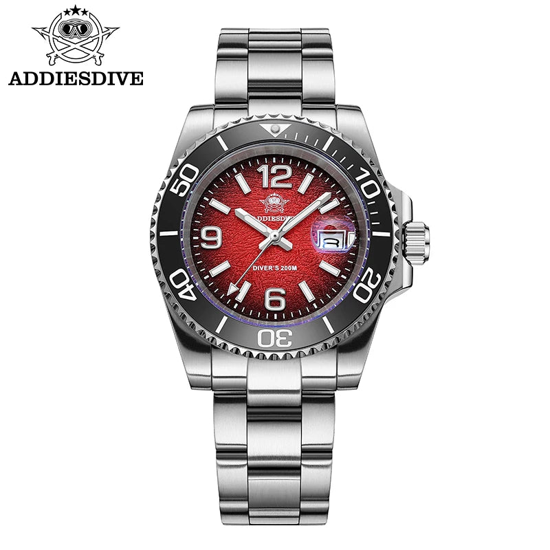 41mm Stainless Steel Dive Watch Quartz 200m Luminous