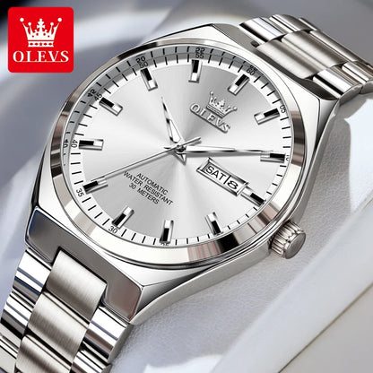 Men's Mechanical Business Watch With Luminous Date