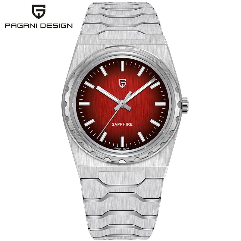 Men’s 37 mm Quartz Dress Watch Sapphire 10 Bar Slim
